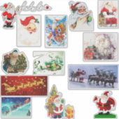 Sinterklaas Vrolijke Kerstboom Decoraties Sticker (Voorkant)