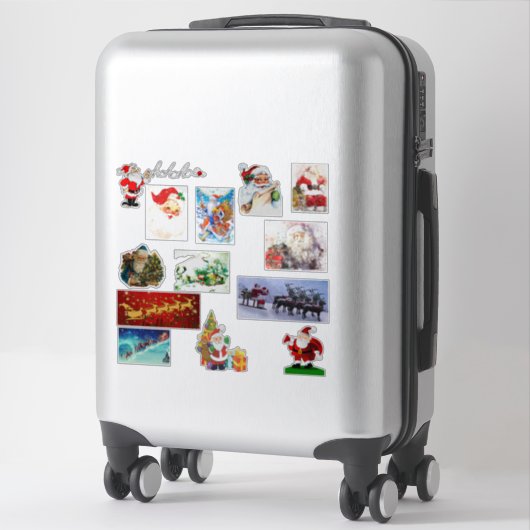 Sinterklaas Vrolijke Kerstboom Decoraties Sticker (Koffer)