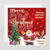 Sinterklaas Vrolijke Kerstmis Kaart (Voorkant / Achterkant)