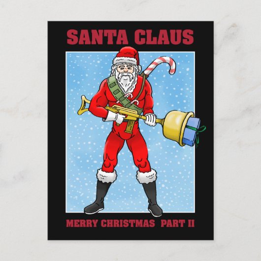 Sinterklaas Vrolijke Kerstmis Kaart (Voorkant)