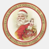 Sinterklaas Vrolijke Kerstmis Sticker (Voorkant)