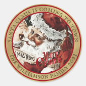  Sinterklaas Vrolijke Kerstmis Sticker (Voorkant)