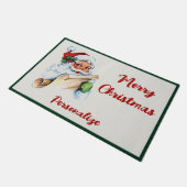 Sinterklaas Vrolijke Kerstvakantie Personaliseren Deurmat (Schuin)