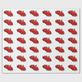 Sinterklaas vuurman in brandmotoren cadeaupapier (Vlak)