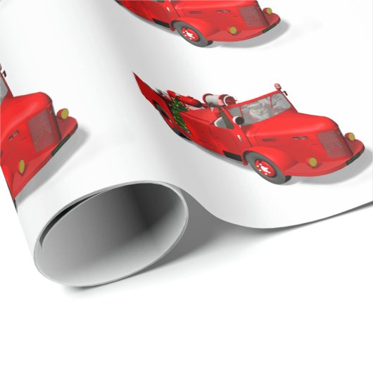 Sinterklaas vuurman in brandmotoren cadeaupapier (Rol Hoek)