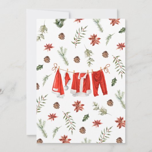 Sinterklaas waslijn verjaardag kaart (Achterkant)