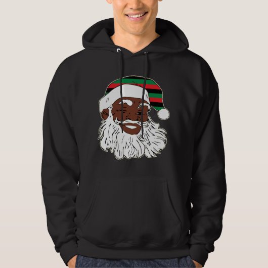 Sinterklaas Winking Kerstmis Pan African Flag Pet Hoodie (Voorkant)