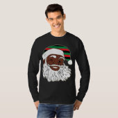 Sinterklaas Winking Kerstmis Pan African Flag Pet T-shirt (Voorkant volledig)