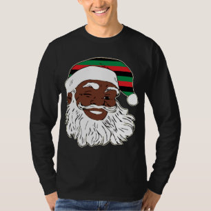 Sinterklaas Winking Kerstmis Pan African Flag Pet T-shirt