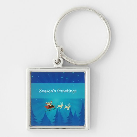 Sinterklaas Winter Scene Premium Sleutelhanger (Voorkant)