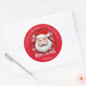 Sinterklaas Workshop Vrolijk Kerstfeest Ronde Sticker (Envelop)