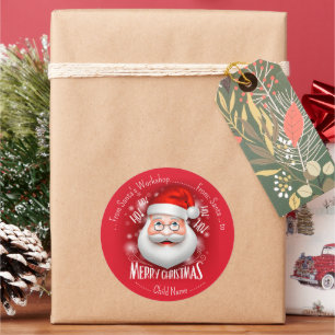 Sinterklaas Workshop Vrolijk Kerstfeest Ronde Sticker
