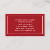 Sinterklaas Xmas Rode Huren Sleigh Professional Visitekaartje (Achterkant)