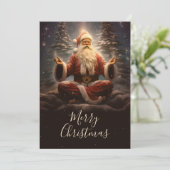 Sinterklaas Yoga Feestdagenkaart (Staand voorkant)