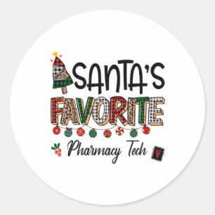 Sinterklaas zijn favoriete apotheek tech leuke ker ronde sticker