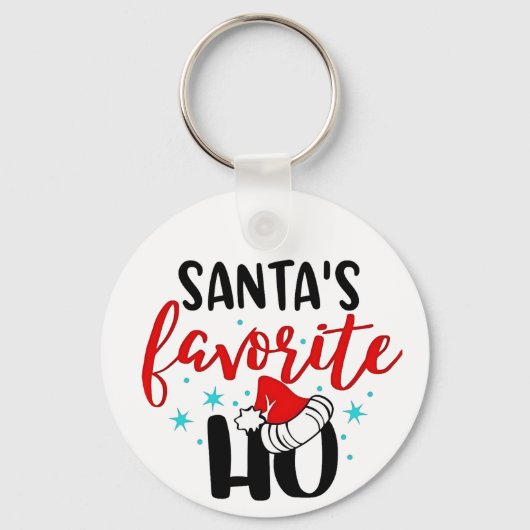 Sinterklaas zijn favoriete grappige kerst Kerstmis Sleutelhanger (Voorkant)