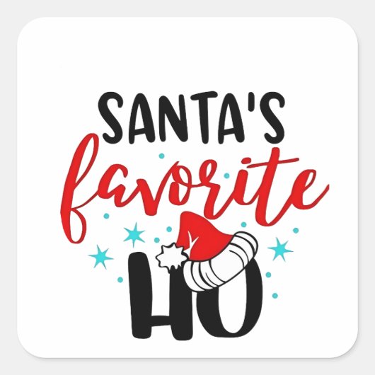 Sinterklaas zijn favoriete grappige kerst Kerstmis Vierkante Sticker (Voorkant)