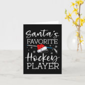 Sinterklaas zijn favoriete ijshockeyspeler leuke p kaart (Gele Bloem)