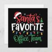 Sinterklaas zijn favoriete kantoor team Kerstmis g Feestdagenkaart (Voorkant / Achterkant)