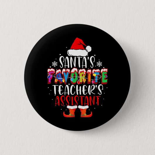 Sinterklaas zijn favoriete leraren Istant grappige Ronde Button 5,7 Cm (Voorkant)