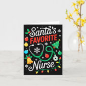 Sinterklaas zijn favoriete verpleegster shirt mann kaart (Gele Bloem)