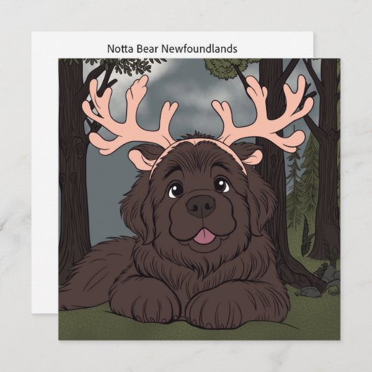 Sinterklaas zijn kleine helper  feestdagenkaart (Voorkant / Achterkant)