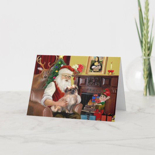 Sinterklaas zijn Tibetaanse Spaniel (#3) Feestdagen Kaart (Voorkant)