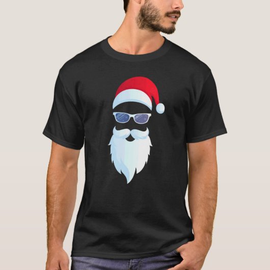 Sinterklaas Zonnebril Hipster Kerst Mannen T-shirt (Voorkant)