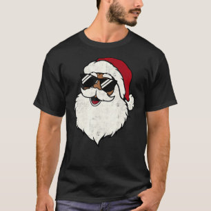 Sinterklaas Zonnebrillen Zwarte Mannen Retro Kerst T-shirt