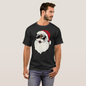 Sinterklaas Zonnebrillen Zwarte Mannen Retro Kerst T-shirt (Voorkant volledig)