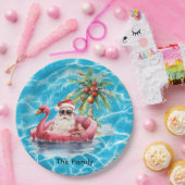 Sinterklaas zwembad feest Kerstmis in juli Papieren Bordje (Feest)