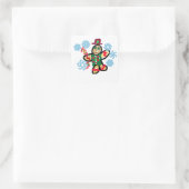 Sinterklaascade dans vierkante sticker (Tas)