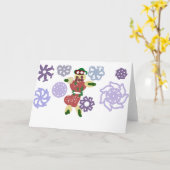 Sinterklaasdans kaart (Gele Bloem)