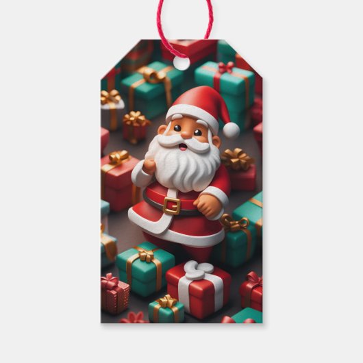 Sinterklaasfiguur Kerst Vakantie Gift Label Cadeaulabel (Voorkant)