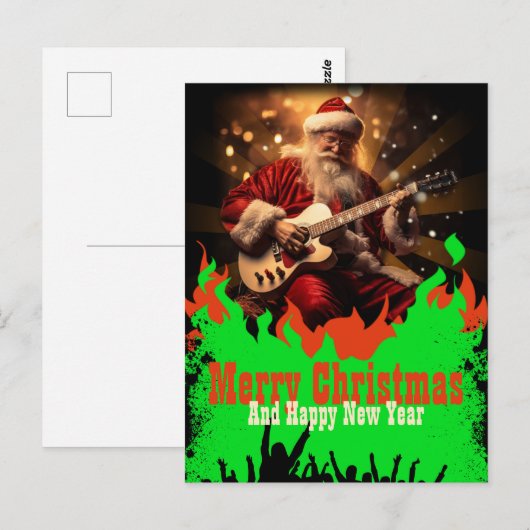 Sinterklaasgitaar Briefkaart (Voorkant / Achterkant)