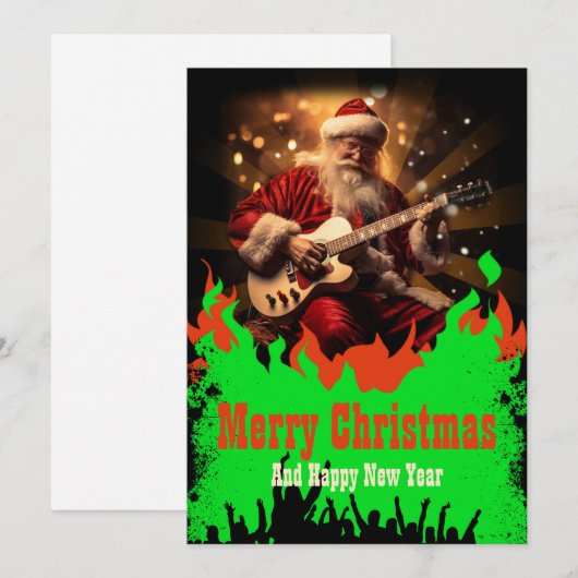 Sinterklaasgitaar Feestdagenkaart (Voorkant / Achterkant)