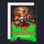 Sinterklaasgitaar Feestdagenkaart<br><div class="desc">Santa Claus Rockstar Rock,  Star Concert pop Muziek,  Grappig Vrolijk Nieuw Gelukkig,  Rood pet Feestelijk Feest,  Winter man Vier Vakantie,  Kerstmis gitaar Viering,  Kerstman</div>
