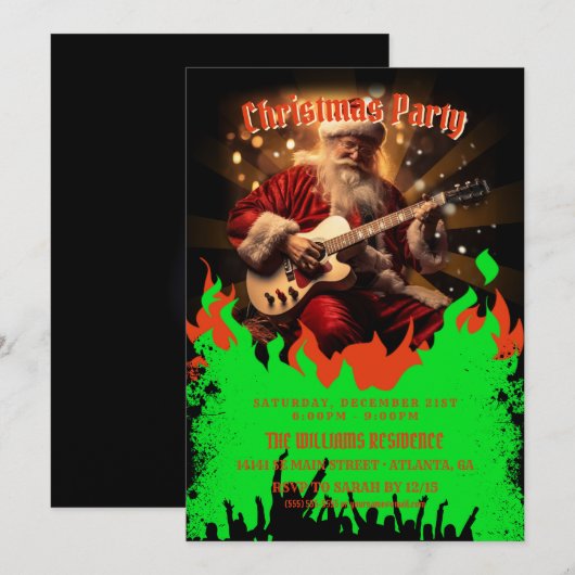 Sinterklaasgitaar Kaart (Voorkant / Achterkant)