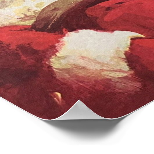  Sinterklaasrendier midden eeuw Poster (Hoek)