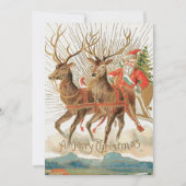  Sinterklaasslee en rendiervliegen Feestdagenkaart (Voorkant)