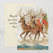  Sinterklaasslee en rendiervliegen Feestdagenkaart (Voorkant / Achterkant)