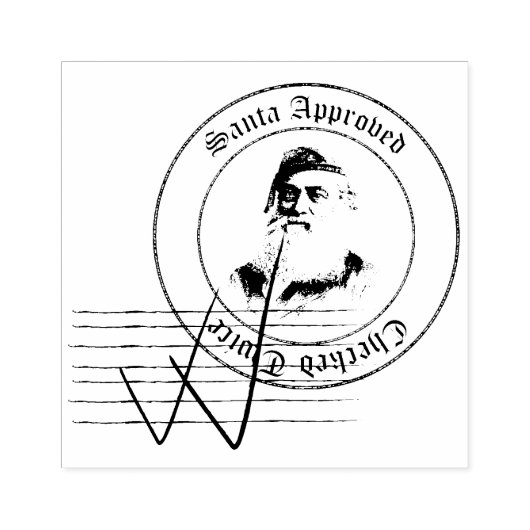 Sinterklaasstempel van goedkeuring tweemaal gecont rubberstempel (Afrduk)