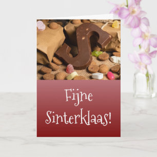 Sinterklaaswenskaart met Snoepafbeelding is not tr Kaart