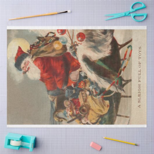  Sinterklank met losse speelgoedafbraak Tissuepapier (Craft)