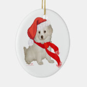 Sinterklankkoppeling / Bichon-mix Keramisch Ornament (Rechts)
