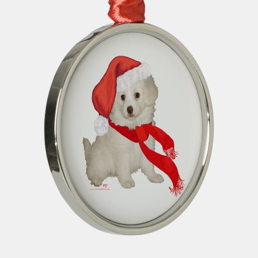 Sinterklankkoppeling / Bichon-mix Metalen Ornament (Rechts)