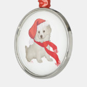 Sinterklankkoppeling / Bichon-mix Metalen Ornament (Links)