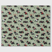 Sinterklappapier met kerstcadeautjes voor Schotse Cadeaupapier (Vlak)