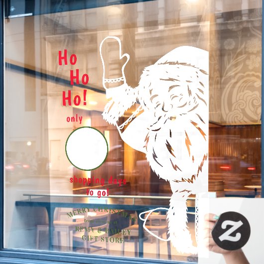 Sinterklare kerstaftellingsklare kerstbeker raamsticker (Cafe Raam)