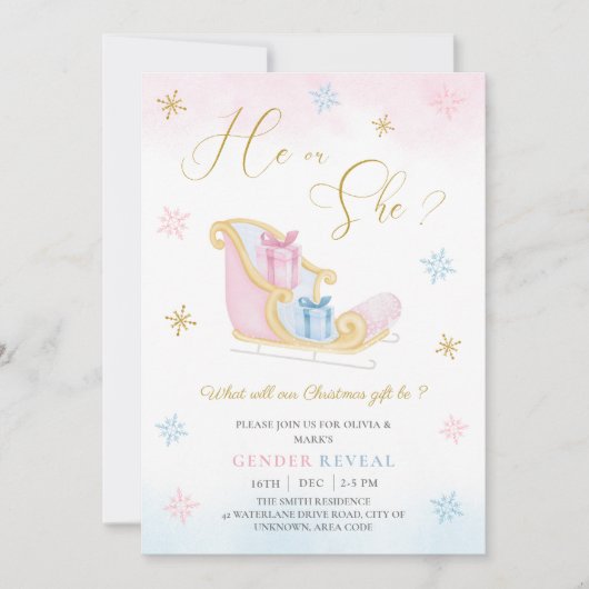 Sinterklare kerstcadeautjes kaart (Voorkant)